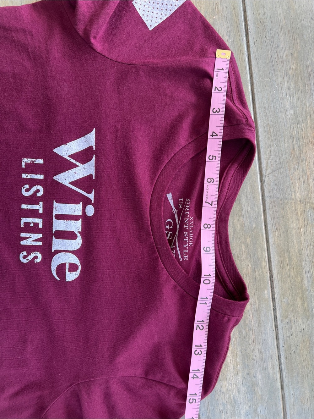 Grunt Style Maroon and White Patriotic Graphic Tee - Picture 4 of 11